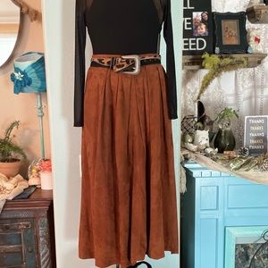 True Vintage, real suede Maxi Skirt NWT